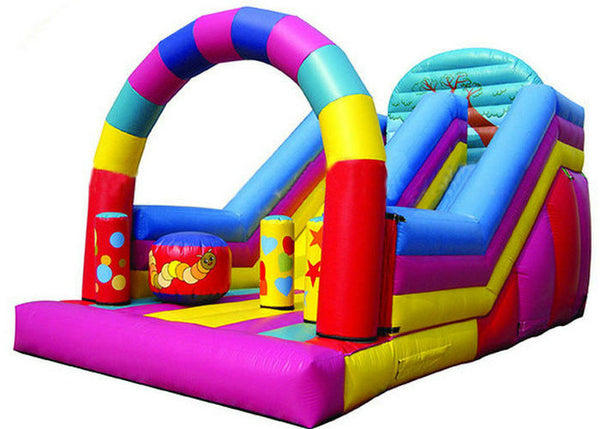 Colorful Big Party Teens Arch Large Inflatable Slide Digital Printing Fireproof